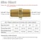 KOOTANS 38 NPT x 38 NPT Male Solid Brass Nipples Heavy Brass Pipe Adapter Fittings Equal Hex Nipple Connectors 4Pieces