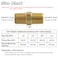 KOOTANS 38 NPT x 38 NPT Male Solid Brass Nipples Heavy Brass Pipe Adapter Fittings Equal Hex Nipple Connectors 4Pieces