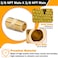 KOOTANS 38 NPT x 38 NPT Male Solid Brass Nipples Heavy Brass Pipe Adapter Fittings Equal Hex Nipple Connectors 4Pieces