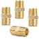 KOOTANS 38 NPT x 38 NPT Male Solid Brass Nipples Heavy Brass Pipe Adapter Fittings Equal Hex Nipple Connectors 4Pieces