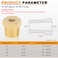 KOOTANS 4pcs Heavy Duty 12 NPT Male Thread to 18 NPT Female Thread Brass Reducer Hex Bushing Brass Fitting Pipe Hose Tube Adapter Convert