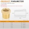 KOOTANS 4pcs Heavy Duty 12 NPT Male Thread to 38 NPT Female Thread Brass Reducer Hex Bushing Brass Fitting Pipe Hose Tube Adapter Convert