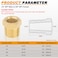 KOOTANS 4pcs Heavy Duty 12 NPT Male Thread to 38 NPT Female Thread Brass Reducer Hex Bushing Brass Fitting Pipe Hose Tube Adapter Convert