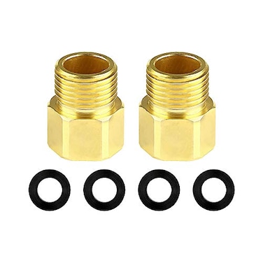 KWODE 12 NPT Male to 12 NPT Female Faucet Adapter Brass Pipe Fitting Reducer Adapter Sold in Pairs