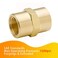 Legines Brass 38 NPT Female 38 NPT Female Coupling Coupler Hex Head Pipe Fitting 1200psi 2pcs