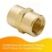 Legines Brass 38 NPT Female 38 NPT Female Coupling Coupler Hex Head Pipe Fitting 1200psi 2pcs