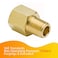 Legines Brass Pipe Fitting 14 NPT Female to 14 NPT Male Adapter 1200psi High Pressure Pack of 2