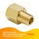 Legines Brass Pipe Fitting 14 NPT Female to 14 NPT Male Adapter 1200psi High Pressure Pack of 2