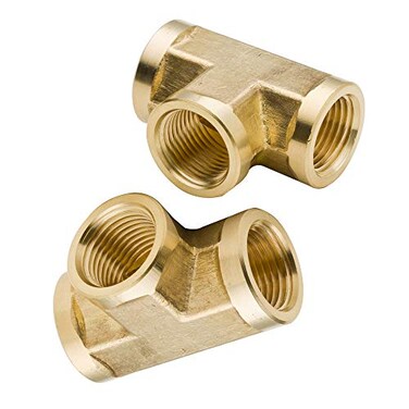 Legines Brass Pipe Fitting Forged Tee 38 NPT Female x 38 NPT Female x 38 NPT Female 2 pcs