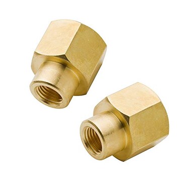 Legines Brass Reducing Coupling 12 NPT Female x 38 NPT Female Hex Reducer Coupler Adapter Pipe Fitting 1200psi Pack of 2
