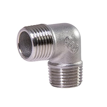 LOZOME 90 Degree 1 Male to Male Thread Elbow NPT Stainless Steel 304 Threaded Cast Pipe Fitting