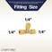 LTWFITTING 14Inch OD Compression TeeBrass Compression FittingPack of 5