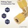 LTWFITTING 14Inch OD Compression TeeBrass Compression FittingPack of 5