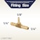 LTWFITTING Brass Barb Tee Fitting 14Inch x 14Inch x 18Inch ID Hose for Water Fuel Boat Pack of 5