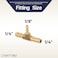 LTWFITTING Brass Barb Tee Fitting 14Inch x 14Inch x 18Inch ID Hose for Water Fuel Boat Pack of 5