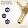 LTWFITTING Brass Barb Tee Fitting 14Inch x 14Inch x 18Inch ID Hose for Water Fuel Boat Pack of 5