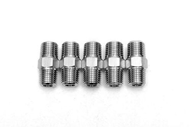 LTWFITTING Class 3000 Stainless Steel 316 Pipe Hex Nipple Fitting 14 Male NPT Air Fuel Water Pack of 5