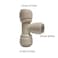 Malida 12 to 38 to 12 OD Tube Reducing Tee Union Quick Connector Push in to Connect RO Water Filter Tube Fitting5pcs