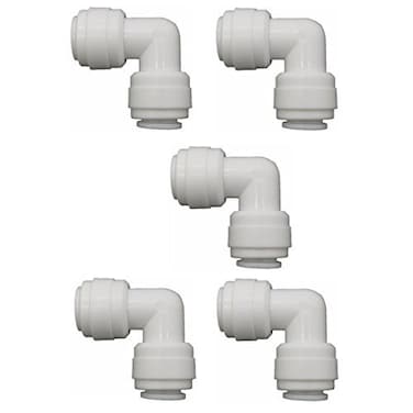 Malida 38 x38 Tube Push Union Elbow Quick Connect for RO Water Filter Fitting Pack of 5