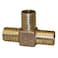 Merrill Mfg RBDTNL100 No Lead Bronze Insert Tee 1 in x 1 in x 1 in Hose Barb 3Way Fitting Construction Grade for Poly Pipe