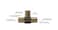 Merrill Mfg RBDTNL100 No Lead Bronze Insert Tee 1 in x 1 in x 1 in Hose Barb 3Way Fitting Construction Grade for Poly Pipe