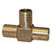 Merrill Mfg RBDTNL100 No Lead Bronze Insert Tee 1 in x 1 in x 1 in Hose Barb 3Way Fitting Construction Grade for Poly Pipe