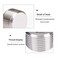 Yoebor Metalwork 304 Stainless Steel Pipe Fitting Hex Countersunk Plug 12 NPT Male Pack of 5