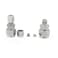 Yoebor Metalwork 304 Stainless Steel Reducing Compression Tube Fitting Reducer Union 12 OD x 38 OD 2 Pcs