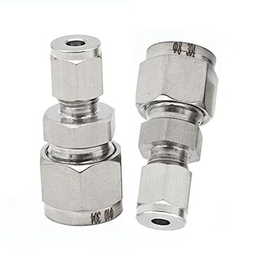 Yoebor Metalwork 304 Stainless Steel Reducing Compression Tube Fitting Reducer Union 14 OD x 18 OD 2 Pcs