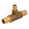 Midline Valve PEX A Monoflow Tee Pipe Fitting for Hydronic Heating Applications 34 in x 34 in x 12 in Pex A Connections Brass