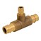 Midline Valve PEX A Monoflow Tee Pipe Fitting for Hydronic Heating Applications 34 in x 34 in x 12 in Pex A Connections Brass