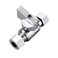 Minimprover 2 Pack Chrome Brass 38 Comp FIP x 38 Inch Compression MIP Quarter Turn Water Straight Angle Stop Add on Valve
