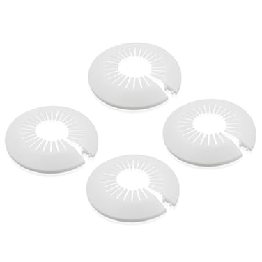 Moicstiy 4 Pcs Wall Flange Pipe Cover 50mm78mm PP Plastic Escutcheon Water Pipe Drain Line Cover for Water Tube Wall Collars Decoration White
