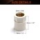MroMax 32mm ID Slip x 34 PT Female Brass Thread PVC Pipe Fitting Adapter Fix Hold Corresponding Pipes White 2Pcs