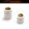 MroMax 32mm ID Slip x 34 PT Female Brass Thread PVC Pipe Fitting Adapter Fix Hold Corresponding Pipes White 2Pcs