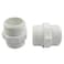 Murtenze Pipe Fitting G112 Male Thread Hex Nipple Versatile Hose Connector for Water Tanks PVC Plastic White Finish Pack of 2