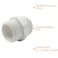 Murtenze Pipe Fitting G112 Male Thread Hex Nipple Versatile Hose Connector for Water Tanks PVC Plastic White Finish Pack of 2