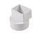 NDS 9P04 PVC Offset Downspout Adapter Connects 2X3Inch Downspout to 4Inch Sewer and Drain Pipe White