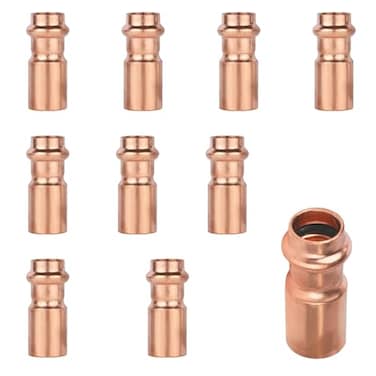 EFIELD Pack of 10 34 FTG x 12 Copper Press Fit Bushing Reducer Fittings For Copper Tube Connection 34x12PRESS031