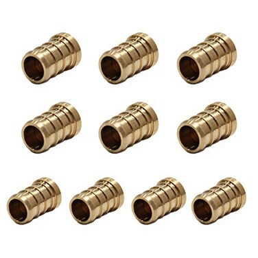 EFIELD Pack of 10 Pex 12inch Plug End Cap Pipe Barb Crimp Brass Fitting 12PEX1807092