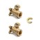 EFIELD Pack of 2 34 Pushfit x 34 Female NPT Dropear Elbows Brass Fitting with 1 Disconnection Tool ClipPF0732PCS