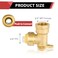 EFIELD Pack of 2 34 Pushfit x 34 Female NPT Dropear Elbows Brass Fitting with 1 Disconnection Tool ClipPF0732PCS