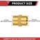 EFIELD Pack of 2 38 x 38 Female NPT Coupling Soild Brass Hex Nipple Brass Pipe FittingsNPT070