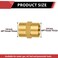 EFIELD Pack of 2 38 x 38 Female NPT Coupling Soild Brass Hex Nipple Brass Pipe FittingsNPT070