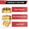 EFIELD Pack of 2 38 x 38 Female NPT Coupling Soild Brass Hex Nipple Brass Pipe FittingsNPT070