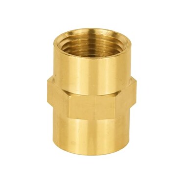 EFIELD Pack of 2 38 x 38 Female NPT Coupling Soild Brass Hex Nipple Brass Pipe FittingsNPT070