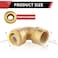EFIELD Pack of 2 Pushfit 12 x12 FNPT Female Threaded Elbow Fittings Push to Connect Pex CPVC 12 Inch with a Disconnect ClipPF1232PCS