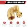 EFIELD Pack of 2 Pushfit 12 x12 FNPT Female Threaded Elbow Fittings Push to Connect Pex CPVC 12 Inch with a Disconnect ClipPF1232PCS