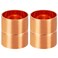 PATIKIL 118 Inch ID Copper Coupling Fittings 2 Pcs Rolled Tube Stop Straight Pipe Fitting Welding Joint for HVAC Air Conditioning Plumbing Refrigeration