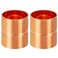 PATIKIL 118 Inch ID Copper Coupling Fittings 2 Pcs Rolled Tube Stop Straight Pipe Fitting Welding Joint for HVAC Air Conditioning Plumbing Refrigeration